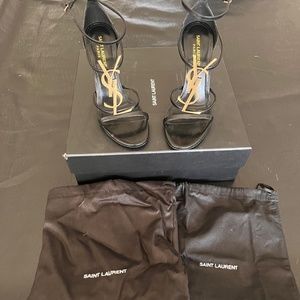 Saint Laurent Cassandra YSL Logo Sandal